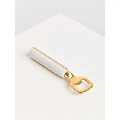 Interiors by Premier Omari White Marble Bottle Opener