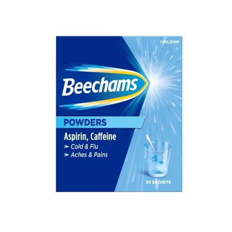 Beechams Drink Sachets, Cold & Flu Relief, Aspirin & Caffeine, 20s
