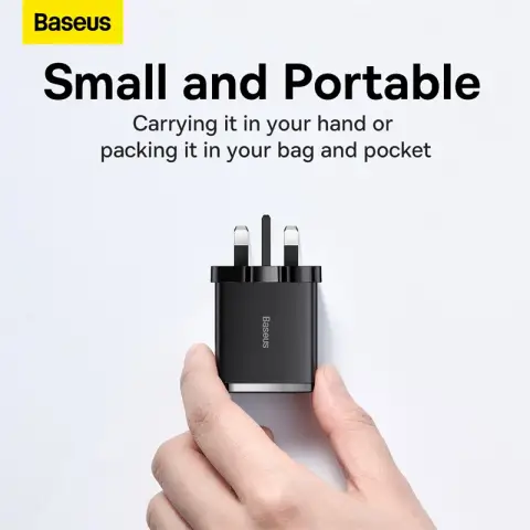 Baseus Quick Charger 2U+C 30W Black