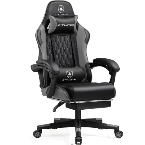 GTPLAYER GT900 Gaming Chair with Footrest Grey