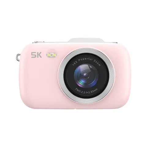 Komery G7 5K Digital Camera,Cameras for Photography,80MP UHD Portable Vlogging Camera,Cheap 18X Zoom Travel Point and Shoot Camera,Photography Cameras for Beginners Teen - Pink
