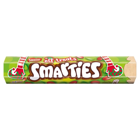 Smarties Elf Treats Milk Chocolate Christmas Giant Tube 120g