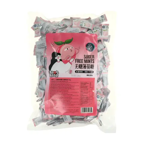 Xiao Ha Qi Zuckerfreie Minzbonbons Pfirsich 1kg