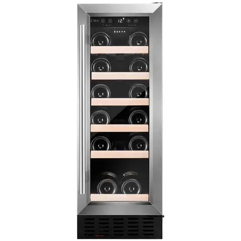 CDA CFWC304SS 30cm Freestanding Slimline Wine Cooler 20 Bottles - Stainless Steel - G Rated