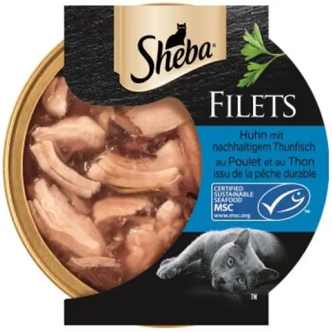 Sheba Zarte Filets Huhn mit Nachhaltigem Thunfisch 60 g