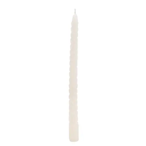 Candlelight Taper Candles Twisted Cream 4pcs