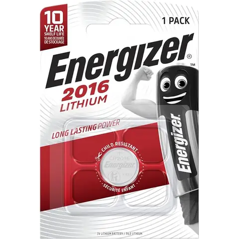  Energizer CR2016 Lithium Coin Cell - Pack of 1