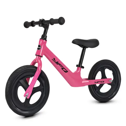 Neuleb YFQ Toddler Balance Bike, Lightweight No Pedal Training Bicycle with Adjustable Seat, Air-Free Tires & Kickstand, Kids First Bike for Ages 3 to 6 Years, Perfect for Learning to Ride, Pink