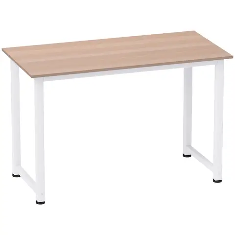Homcom Desk Workspace Oak Effect/White