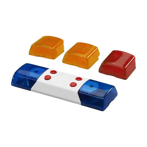 BRUDER 02802 - Zubehör Light & Sound Modul mit 4 Funktionen, Batterien, Adapter - 1:16 Maßstab