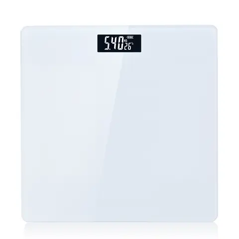 Sparoma AD-26 White Electronic Scale – 2 AAA Batteries (Batteries Not Included), 180kg Capacity, 0.05kg High Precision, 4mm Tempered Glass, LCD Display, Suitable for Bathrooms, Bedrooms and Home Use