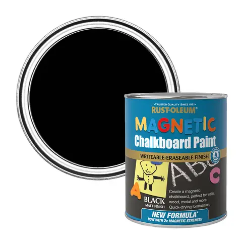 RUST-OLEUM MAGNETIC BLACK CHALKBOARD PAINT 750ML