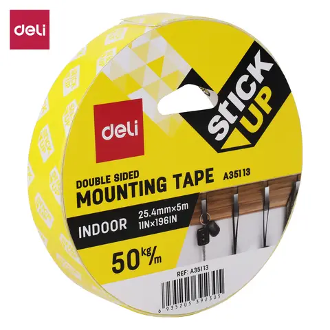 Deli Nano Mounting Tape, Heavy Duty Adhesive, 196 Inches, 1-Roll