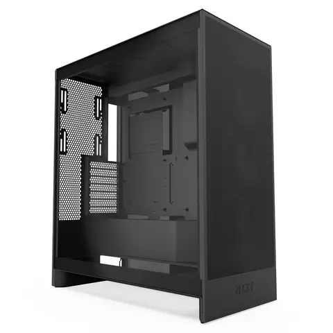 NZXT H7 Flow ATX-Mid-Tower-Gaming-PC-Gehäuse - unterstützt 3x 120 mm Unterbodenventilatoren für GPU-Kühlung, 3x 120 mm Front-Ventilatoren, geeignet für 420 mm & 360 mm Radiatoren, schwarz