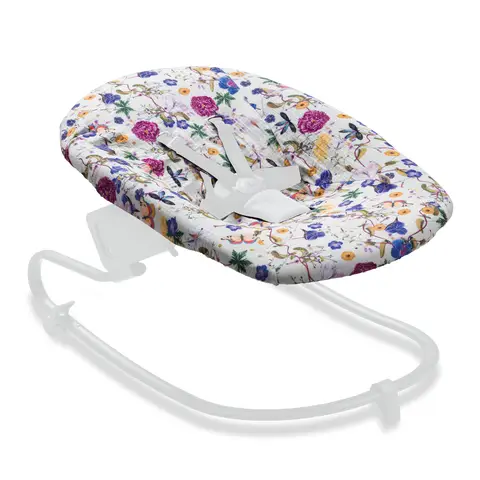 Hauck Bezug für Alpha Newborn Bouncer (atmungsaktiv & einfach waschbar) - Floral Beige