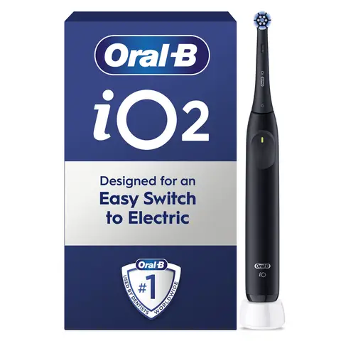 Oral‑B iO2 Electric Toothbrush, 3 quiet modes, Night Black