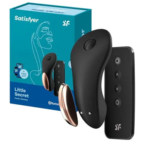 Satisfyer Little Secret Bluetooth Slip‑Vibrator für klitorale Orgasmen, Sexspielzeug mit Steuerung über Connect‑App, Medizin‑Silikon, leise und diskret, wiederaufladbar