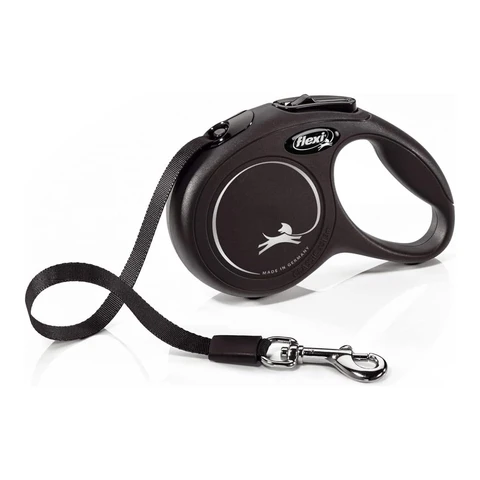 Flexi Classic XS laisse enrouleur à sangle 3 m, noir