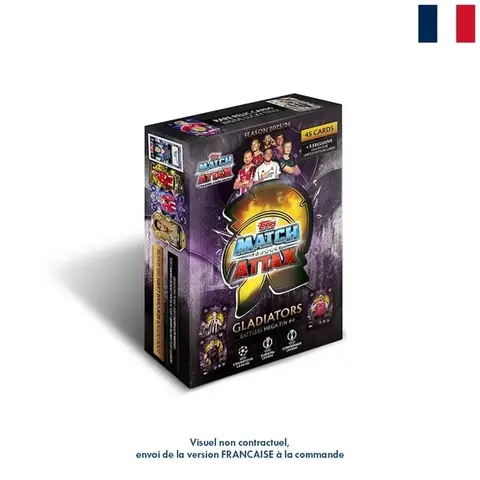 Topps Match Attax Eco Pack 25/26 Cartes à collectionner Ligue des Champions + cartes rares Gladiators Battlers Mega Tin