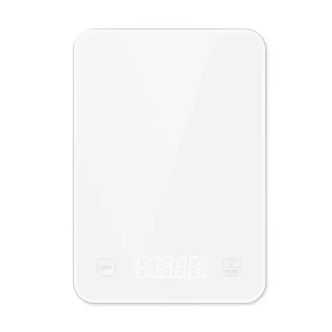 Unique Bluetooth Kitchen Scale, 10 kg Capacity, 1 g Precision, Multi-Unit Support, Tempered Glass, App Integration,White