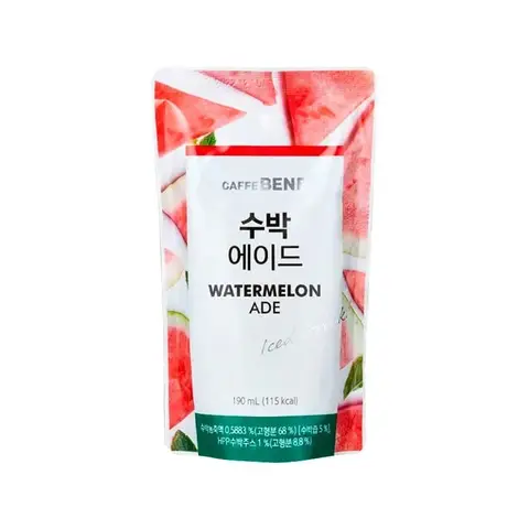 CAFFE BENE Wassermelonen-Ade Koreanisches Getränk im Beutel 190 ml