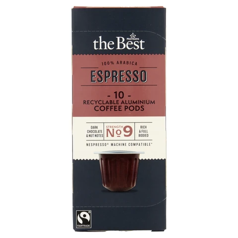 Morrisons The Best Fairtrade Espresso Pods 54g