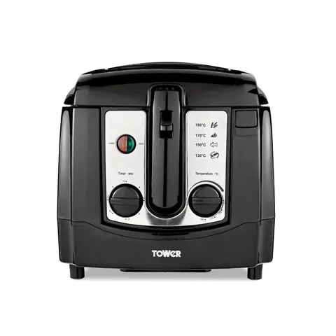 Tower Deep Fat Fryer - Black, 3L, 2300W, Adjustable Thermostat, T17002
