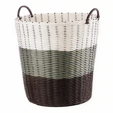 SNSP Panier à linge sale simple en tissage imitation vigne Panier de rangement pour vêtements sales Panier à linge sale Grand paquet de 1