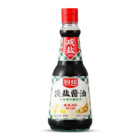 Chu Bang Reduced salt soy sauce 410ml  厨邦淡盐酱油410ml