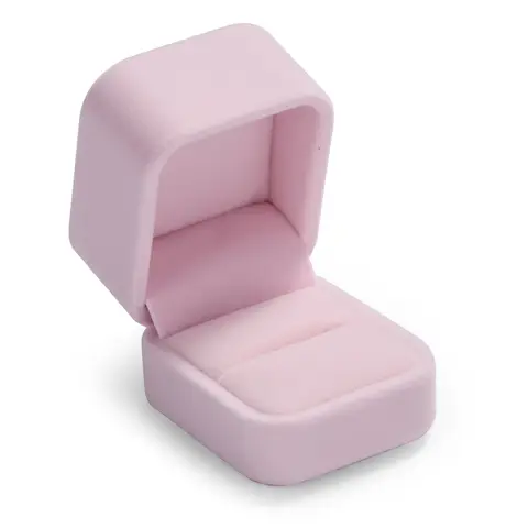 Oirlv Samtverpackung für Ring, Ohrringe-Box, Schmuck-Display, Verlobungs- und Hochzeitsgeschenkbox für Heiratsanträge, Verlobungen, Hochzeiten, Brautring-Boxen (Pink)