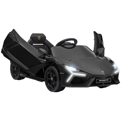 AIYAPLAY Lamborghini Revuelto Licensed Kid Electric Car, 12V Kids Electric Ride On with Butterfly Doors, Suspension, Remote C