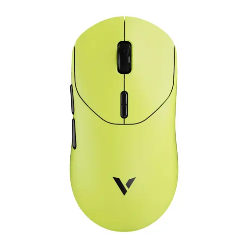RAPOO VT2 Wireless Gaming Mouse， True 8K Wireless Polling Rate， 53g Lightweight， Up to 750 Hr Battery， Nordic nRF54L15 MCU， 100-Million Mechanical Switch， 10 Programmable Buttons， Macro Enabled - Yellow