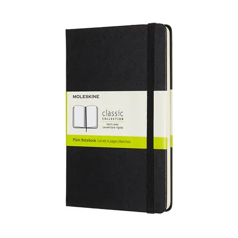 MOLESKINE Carnet Classique - Format Moyen Pages Blanches Noir
