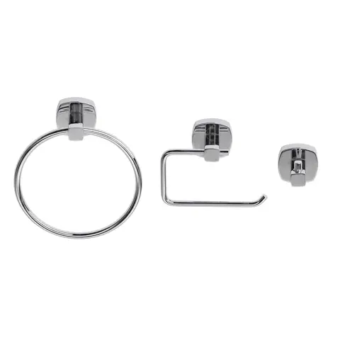 Croydex Medway 3pc Bathroom Accessory Set - Chrome