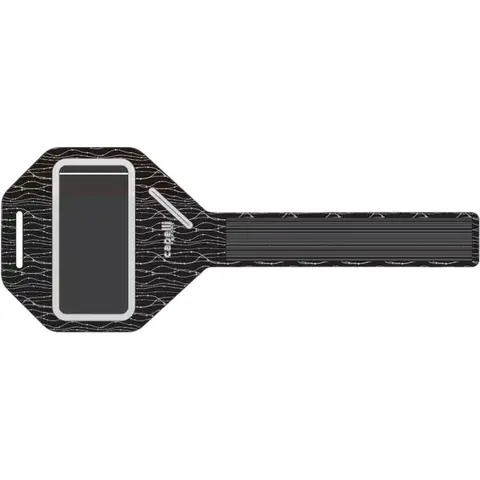 SÉRIE D'IMPRESSION RÉFLÉCHISSANTE Sac d'écouteurs, bracelet pour téléphone portable pour iPhone, étui de téléphone sport résistant à l'eau & fente à fermeture éclair pour porte-clés de voiture pour téléphone de 17 cm