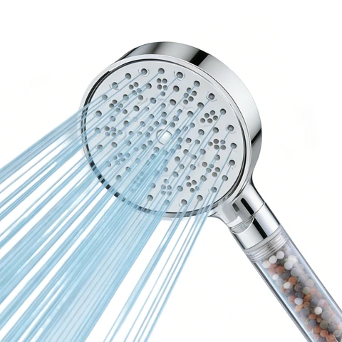 ochama x J.ZAO Brause mit Ionensphäre, Drucksteigerung und Filtersystem – Silberfarbe