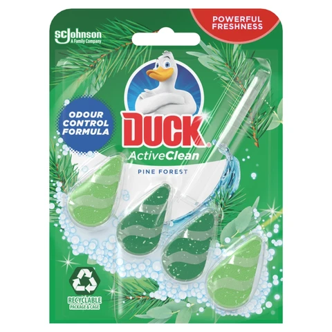Duck Active Clean Toilet Rim Block, Pine, Single Pack