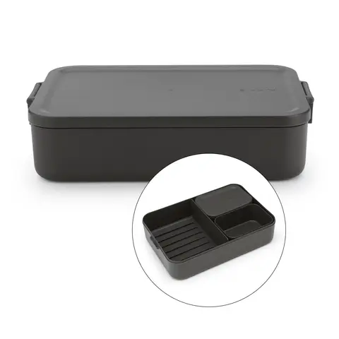 Brabantia Make & Take Lunch Box Bento, Large - Dark Grey