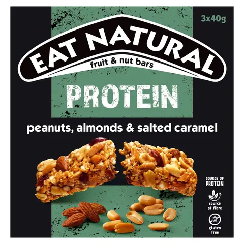 Eat Natural Energy Protein Packed Salted Caramel 3 x 40g