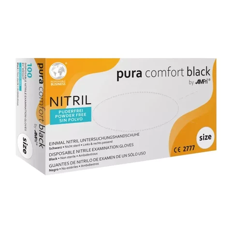 Nitril Einmal-Handschuhe schwarz Gr. M 100 St