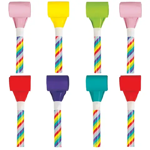 Unique Party Candy Cane Blowouts, 8 Pack