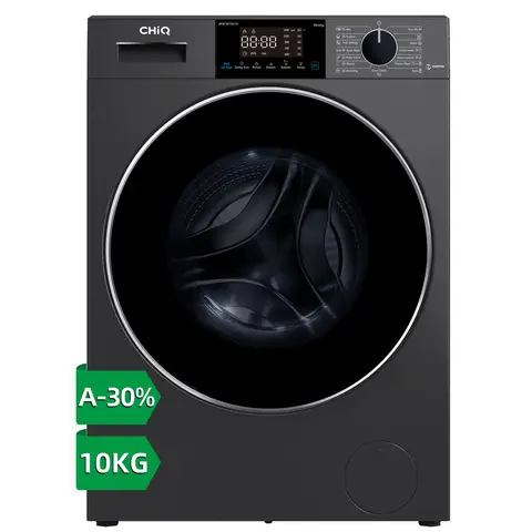 CHiQ JKW107281G 10kg A-30% 1400rpm Inverter Steam Washing Machine – Premium Graphite Grey
