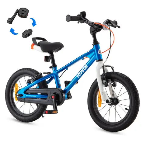 Vélo Enfant RoyalBaby+ Aluminium EZ Freestyle 14 pouces Bleu