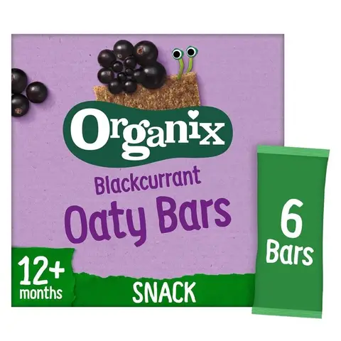 Organix Blackcurrant Organic Soft Oat Snack Bars 12+ Months 6x23g