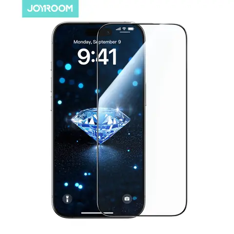 JOYROOM JR-MQS0567 Panzerglas Displayschutzfolie (2.5D Vollbild mit schwarzem Rand) für iP 17 (Verstärkte Härte gegen Kratzer+HD+Staubdicht)