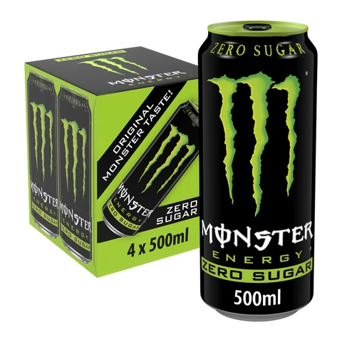 Monster Energy Drink Original Green Zero Sugar 4x500ml