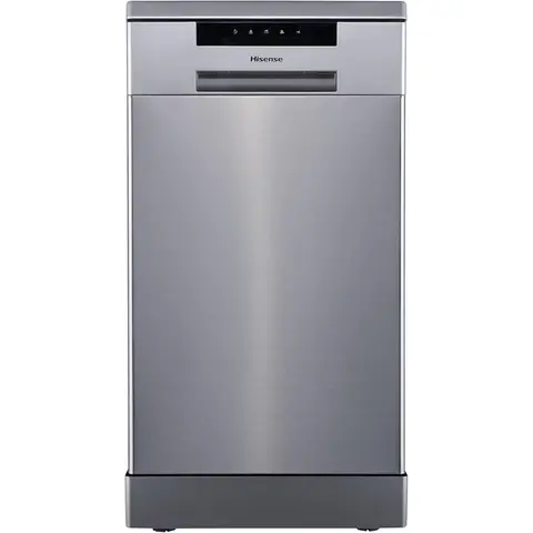 Hisense HS523E15XUK 45cm Freestanding Slimline Dishwasher - 9 Place Settings - Stainless Steel - E Rated