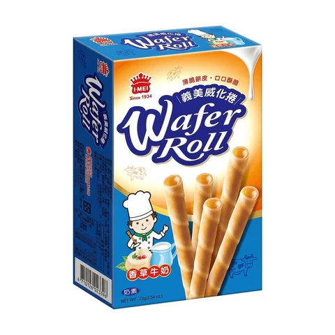 I MEI Wafer Rolls Vanilla Milk Flavor 72g