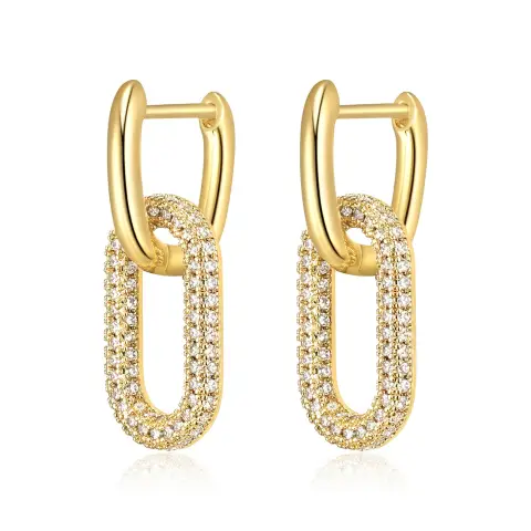 Ever Faith 925 Sterling Silver Post Gold Hoop Earrings Huggie Hoop Earrings for Women 14k Gold Plated Silver with Cubic Zirconia Tiny Dainty