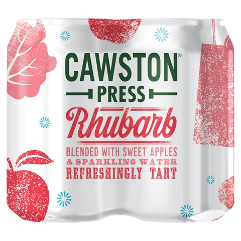 Cawston Press Rhubarb & Sparkling Water 4 X 330ml